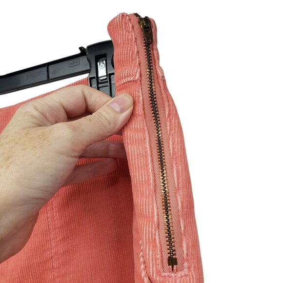 Prairie Underground Salmon Pink Corduroy Pants Womens L Large Side Zipper - Picture 5 of 9